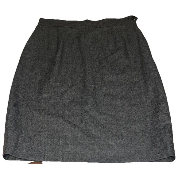 Moschino Dresses & Skirts - Vtg 1980s Moschino Couture (12) Skirt Charcoal Grey Wool Knee-Length (Fits a 6)